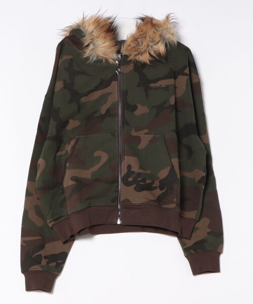 SUPPLIER/サプライヤー/FAUX FUR CROSS ZIP HOODIE（パーカー