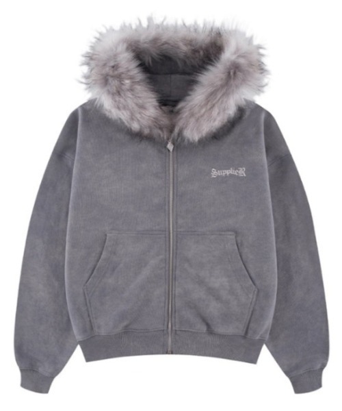 SUPPLIER/サプライヤー/FAUX FUR CROSS ZIP HOODIE（パーカー