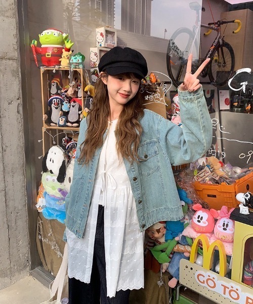 FUNdaysion(ファンデイション)の「リボン刺繍ノースリーブブラウス/カーディガン(Tシャツ/カットソー・レディース・ホワイト・M)」の13枚目の写真