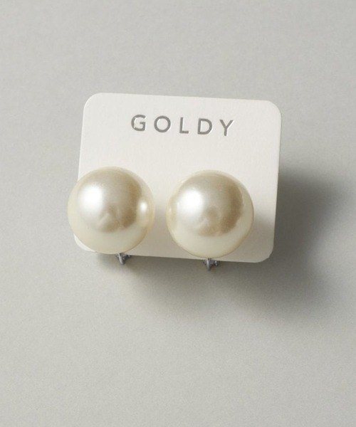 GOLDY（ゴールディ）の「【GOLDY】ビッグ パール イヤリング 2251010（イヤリング・レディース・シルバー系その他/シルバー/ゴールド/ゴールド系その他2・FREE）」の2枚目の写真