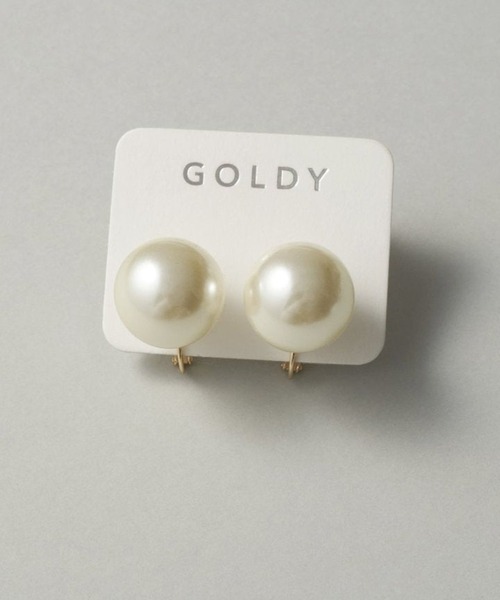 GOLDY（ゴールディ）の「【GOLDY】ビッグ パール イヤリング 2251010（イヤリング・レディース・シルバー系その他/シルバー/ゴールド/ゴールド系その他2・FREE）」の3枚目の写真