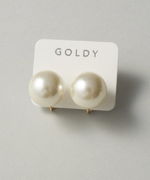 GOLDY（ゴールディ）の「【GOLDY】ビッグ パール イヤリング 2251010（イヤリング・レディース・シルバー系その他/シルバー/ゴールド/ゴールド系その他2・FREE）」の4枚目の写真