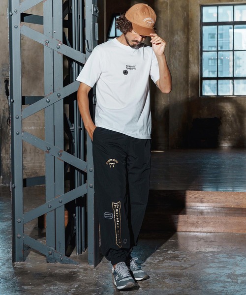 seventy seven（セブンティセブン）の「mt9997-middle onz S-S high-end t-shirt(77flower logo) Tシャツ(7725W210)（Tシャツ/カットソー・メンズ・ブラック/ホワイト×グリーン/ホワイト×ブラック/スモークピンク・S/M/L/XL）」の19枚目の写真