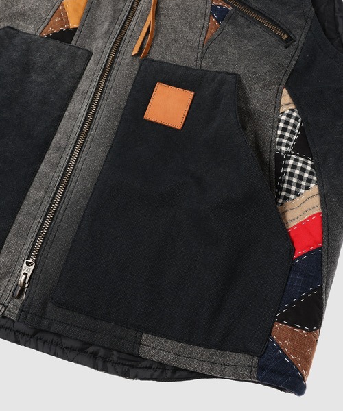 Vintage-effect quilt vest（ベスト）｜KHOKI（コッキ）のファッション