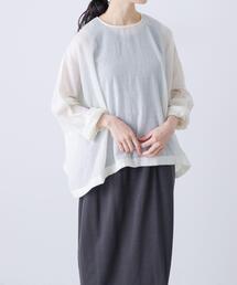 ウールガーゼワイドプルオーバー