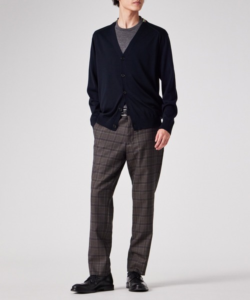 ポールスミス クレイジー パッチワーク ウールシルク スラックス ネイビー コットンジャージ ドレスシャツ（ネイビー） ｜ポール・スミス