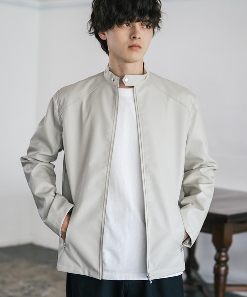 Rocky Monroe（ロッキーモンロー）の「PUレザーシングルライダースジャケット（ライダースジャケット・メンズ・ブラック/アイボリー/ブラウン・M/L/XL）」の6枚目の写真