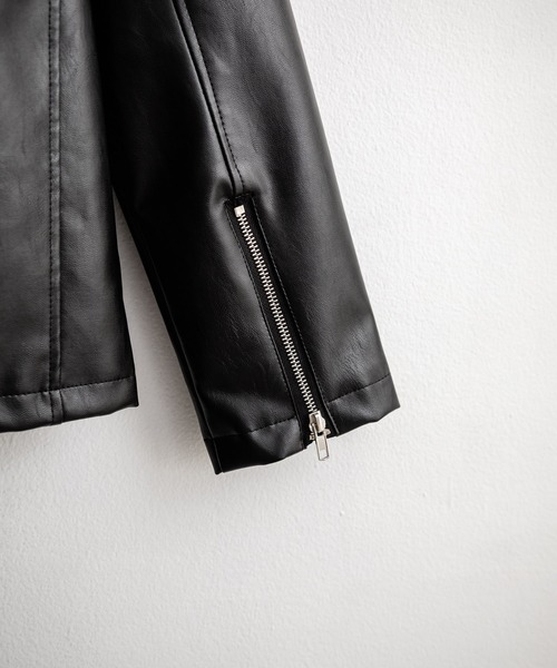 Rocky Monroe（ロッキーモンロー）の「PUレザーシングルライダースジャケット（ライダースジャケット・メンズ・ブラック/アイボリー/ブラウン・M/L/XL）」の19枚目の写真