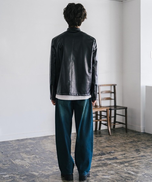 ROCKY MOUNTAIN HIDESカウレザーシングルライダースジャケットL Weather proofed Leather】レザーシングルライダースジャケット