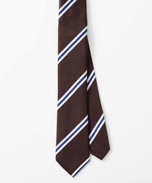 ZIP FIVE（ジップファイブ）の「ピュアシルク100% レジメンタルストライプ シルクネクタイ ナロータイ（ネクタイ）」
