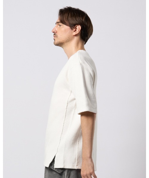wjk（ダヴルジェイケイ）の「quarter-knit key neck H/S（Tシャツ/カットソー・メンズ・ホワイト/ブラック/グレー・SMALL/MEDIUM/LARGE/X-LARGE）」の8枚目の写真