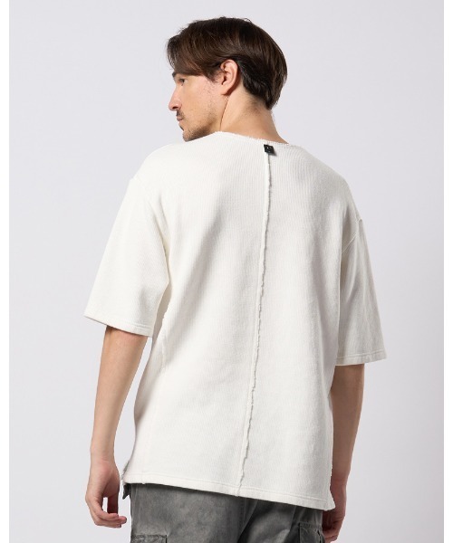 wjk（ダヴルジェイケイ）の「quarter-knit key neck H/S（Tシャツ/カットソー・メンズ・ホワイト/ブラック/グレー・SMALL/MEDIUM/LARGE/X-LARGE）」の9枚目の写真