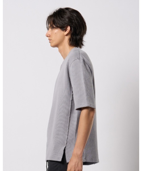 wjk（ダヴルジェイケイ）の「quarter-knit key neck H/S（Tシャツ/カットソー・メンズ・ホワイト/ブラック/グレー・SMALL/MEDIUM/LARGE/X-LARGE）」の11枚目の写真