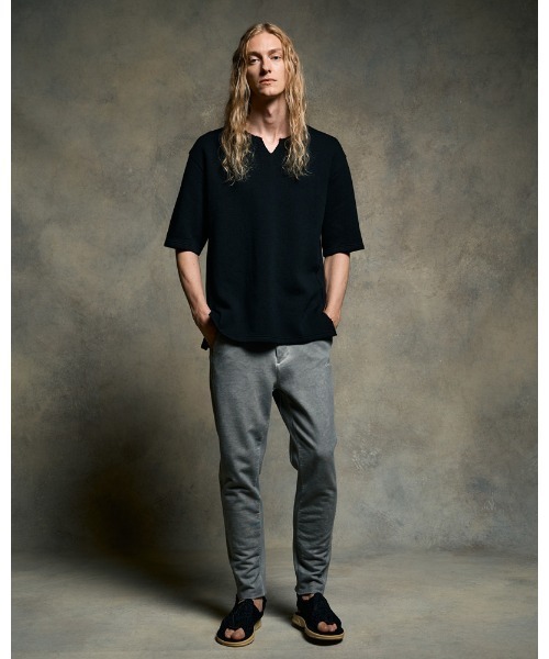 wjk（ダヴルジェイケイ）の「quarter-knit key neck H/S（Tシャツ/カットソー・メンズ・ホワイト/ブラック/グレー・SMALL/MEDIUM/LARGE/X-LARGE）」の13枚目の写真