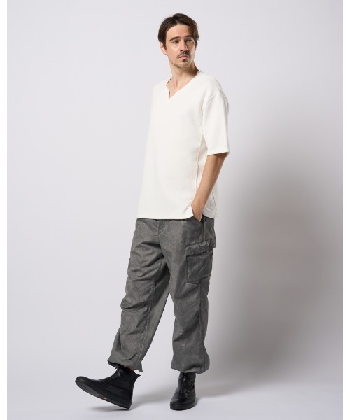 wjk（ダヴルジェイケイ）の「quarter-knit key neck H/S（Tシャツ/カットソー・メンズ・ホワイト/ブラック/グレー・SMALL/MEDIUM/LARGE/X-LARGE）」の15枚目の写真