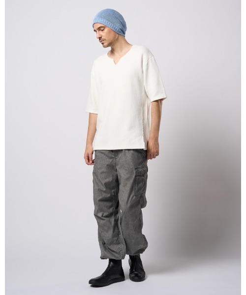 wjk（ダヴルジェイケイ）の「quarter-knit key neck H/S（Tシャツ/カットソー・メンズ・ホワイト/ブラック/グレー・SMALL/MEDIUM/LARGE/X-LARGE）」の16枚目の写真