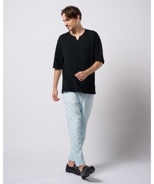 wjk（ダヴルジェイケイ）の「quarter-knit key neck H/S（Tシャツ/カットソー・メンズ・ホワイト/ブラック/グレー・SMALL/MEDIUM/LARGE/X-LARGE）」の17枚目の写真