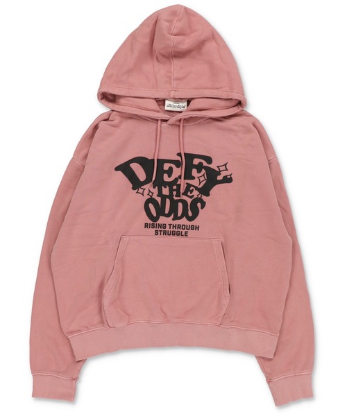 SPINNS(スピンズ)の「短丈スウェットパーカー/ストリートロゴプリント/カモフラージュ/ショート丈(パーカー・メンズ・ウッドランド/ブラック/ピンク系その他/アッシュグレー・ONESIZE)」の3枚目の写真