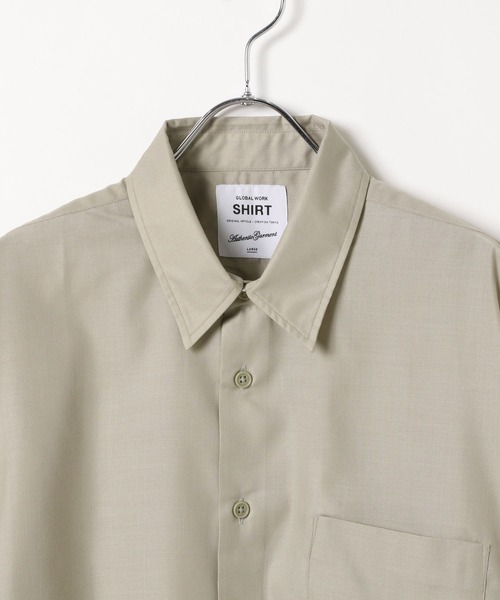 GLOBAL WORK（グローバルワーク）の「オテラクシャツ/591772（シャツ/ブラウス・メンズ・グレイッシュベージュ/ネイビー/ブルー/オフホワイト・SMALL/MEDIUM/LARGE/X-LARGE）」の14枚目の写真