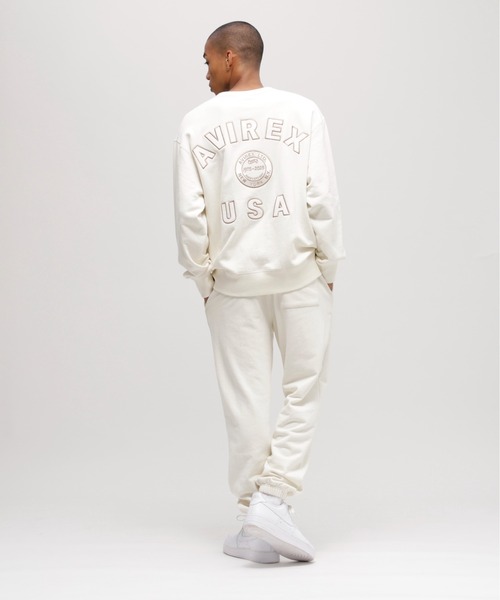 AVIREX(アヴィレックス)の「AVIREX 50th VARSITY CREWNECK SWEAT / 50周年 バーシティ スウェットパンツ / アヴィレックス(スウェット・メンズ・チャコール/エンジ/オフホワイト・MEDIUM/LARGE/X-LARGE/XX-LARGE)」の6枚目の写真