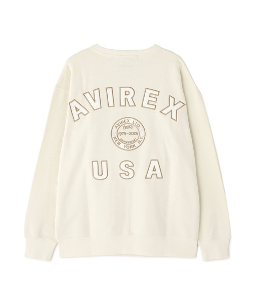 AVIREX(アヴィレックス)の「AVIREX 50th VARSITY CREWNECK SWEAT / 50周年 バーシティ スウェットパンツ / アヴィレックス(スウェット・メンズ・チャコール/エンジ/オフホワイト・MEDIUM/LARGE/X-LARGE/XX-LARGE)」の13枚目の写真