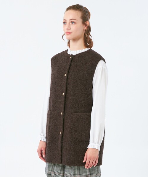 MACKINTOSH PHILOSOPHY（ﾏｯｷﾝﾄｯｼｭ ﾌｨﾛｿﾌｨｰ）の「【HESSLE NO SLEEVE（ヘスルノースリーブ）】（ベスト・レディース・ホワイト系その他/ブラウン系その他4/グレー系その他2・38）」の7枚目の写真