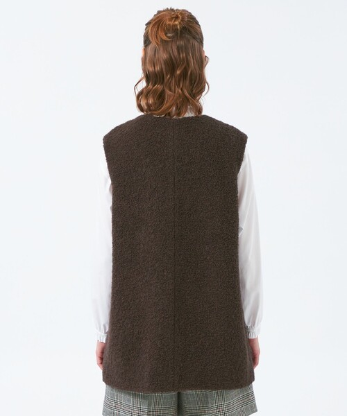 MACKINTOSH PHILOSOPHY（ﾏｯｷﾝﾄｯｼｭ ﾌｨﾛｿﾌｨｰ）の「【HESSLE NO SLEEVE（ヘスルノースリーブ）】（ベスト・レディース・ホワイト系その他/ブラウン系その他4/グレー系その他2・38）」の6枚目の写真