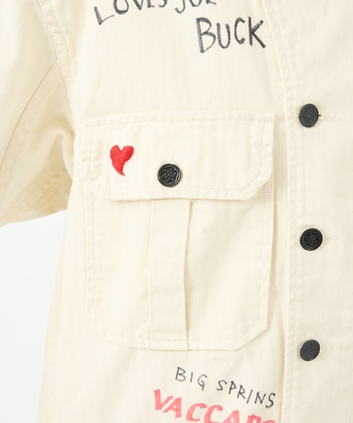 THRIFTY LOOK(スリフティールック)の「【THRIFTY LOOK/スリフティルック】MEMORIAL M-43 JACKET / メモリアルジャケット 刺繍/ ペイント(ミリタリージャケット・レディース・オフホワイト・フリー)」の16枚目の写真