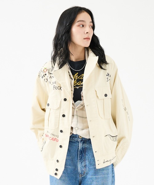 THRIFTY LOOK(スリフティールック)の「【THRIFTY LOOK/スリフティルック】MEMORIAL M-43 JACKET / メモリアルジャケット 刺繍/ ペイント(ミリタリージャケット・レディース・オフホワイト・フリー)」の20枚目の写真