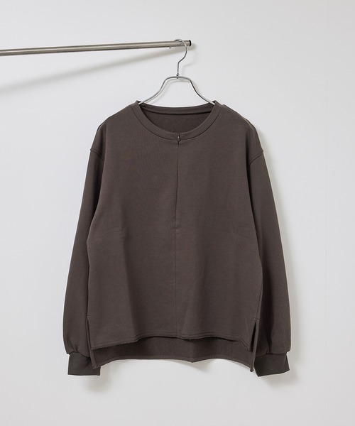 ROPE' PICNIC(ロペピクニック)の「スキッパー裏毛プルオーバー(スウェット・レディース・ブラウン/ブルー/キナリ・FREE)」の4枚目の写真