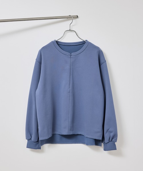 ROPE' PICNIC(ロペピクニック)の「スキッパー裏毛プルオーバー(スウェット・レディース・ブラウン/ブルー/キナリ・FREE)」の12枚目の写真