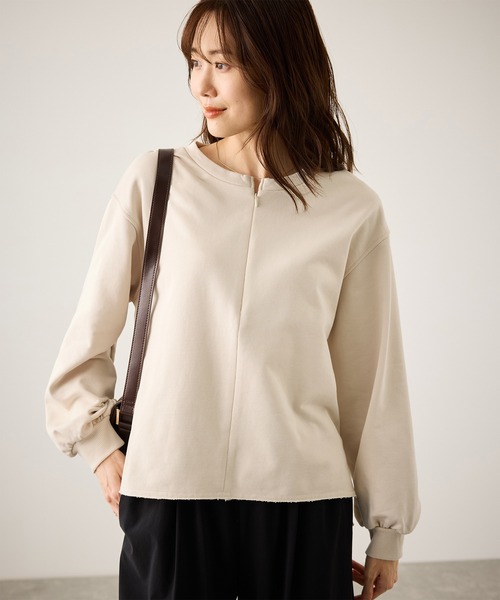 ROPE' PICNIC(ロペピクニック)の「スキッパー裏毛プルオーバー(スウェット・レディース・ブラウン/ブルー/キナリ・FREE)」の22枚目の写真