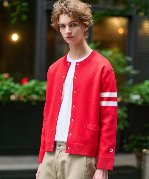 DRESSTERIOR（ドレステリア）の「ウォッシャブル アームライン ラウンドカーディガン（カーディガン/ボレロ・メンズ・ネイビー/レッド系1/ダークグレー/ブラック・90/91/92/94）」の4枚目の写真