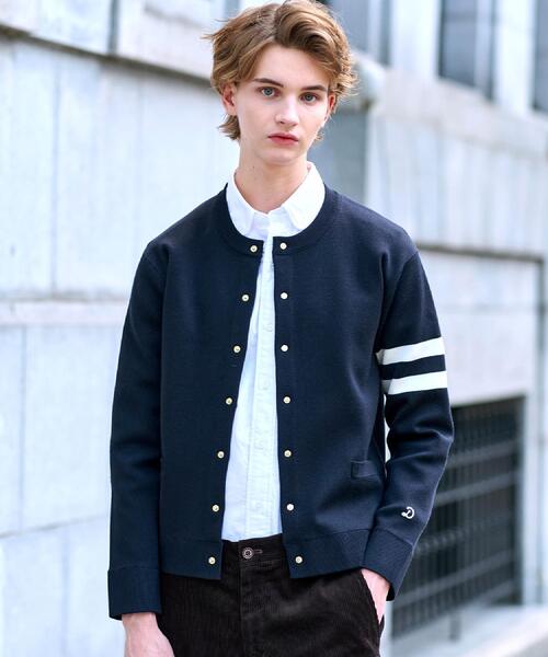 DRESSTERIOR（ドレステリア）の「ウォッシャブル アームライン ラウンドカーディガン（カーディガン/ボレロ・メンズ・ネイビー/レッド系1/ダークグレー/ブラック・90/91/92/94）」の3枚目の写真