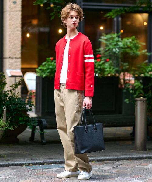 DRESSTERIOR（ドレステリア）の「ウォッシャブル アームライン ラウンドカーディガン（カーディガン/ボレロ・メンズ・ネイビー/レッド系1/ダークグレー/ブラック・90/91/92/94）」の5枚目の写真