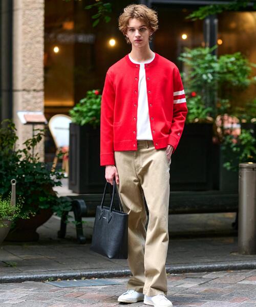 DRESSTERIOR（ドレステリア）の「ウォッシャブル アームライン ラウンドカーディガン（カーディガン/ボレロ・メンズ・ネイビー/レッド系1/ダークグレー/ブラック・90/91/92/94）」の6枚目の写真