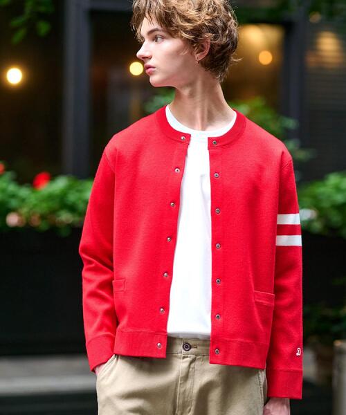 DRESSTERIOR（ドレステリア）の「ウォッシャブル アームライン ラウンドカーディガン（カーディガン/ボレロ・メンズ・ネイビー/レッド系1/ダークグレー/ブラック・90/91/92/94）」の7枚目の写真