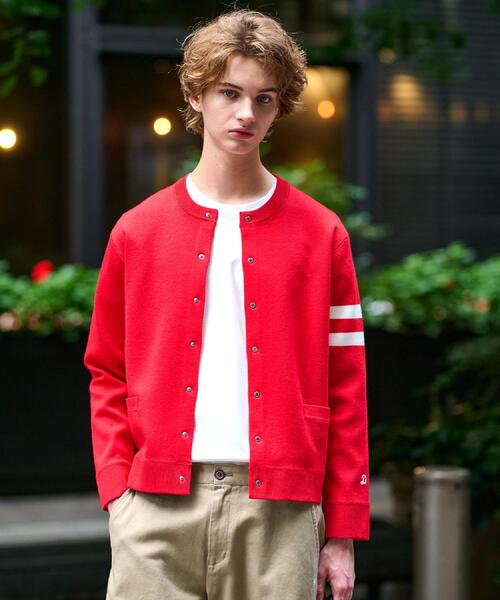 DRESSTERIOR（ドレステリア）の「ウォッシャブル アームライン ラウンドカーディガン（カーディガン/ボレロ・メンズ・ネイビー/レッド系1/ダークグレー/ブラック・90/91/92/94）」の8枚目の写真