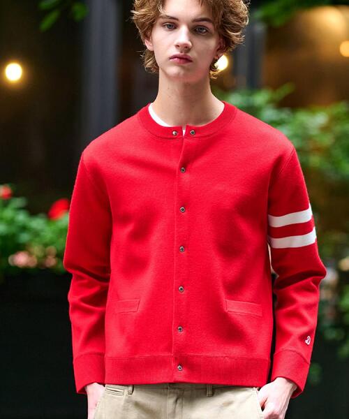 DRESSTERIOR（ドレステリア）の「ウォッシャブル アームライン ラウンドカーディガン（カーディガン/ボレロ・メンズ・ネイビー/レッド系1/ダークグレー/ブラック・90/91/92/94）」の9枚目の写真