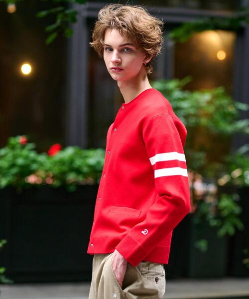 DRESSTERIOR（ドレステリア）の「ウォッシャブル アームライン ラウンドカーディガン（カーディガン/ボレロ・メンズ・ネイビー/レッド系1/ダークグレー/ブラック・90/91/92/94）」の10枚目の写真