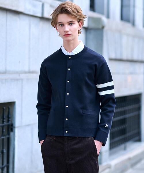 DRESSTERIOR（ドレステリア）の「ウォッシャブル アームライン ラウンドカーディガン（カーディガン/ボレロ・メンズ・ネイビー/レッド系1/ダークグレー/ブラック・90/91/92/94）」の19枚目の写真