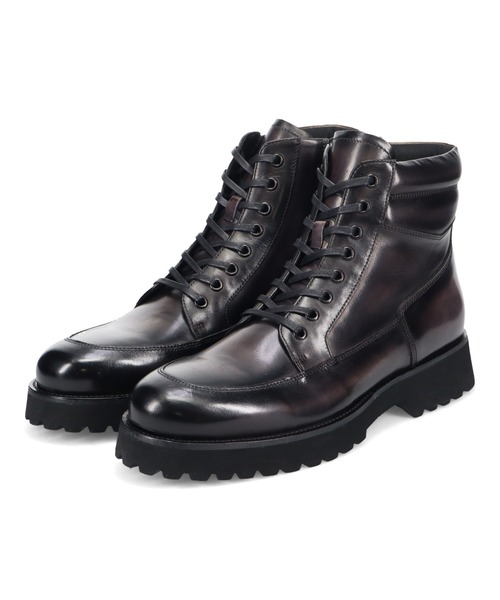 【極美品】キャップトゥ　フープディドゥ　多重レースヒールアップブーツ　黒　26 極美品】キャップトゥ フープディドゥ 多重レースヒールアップブーツ