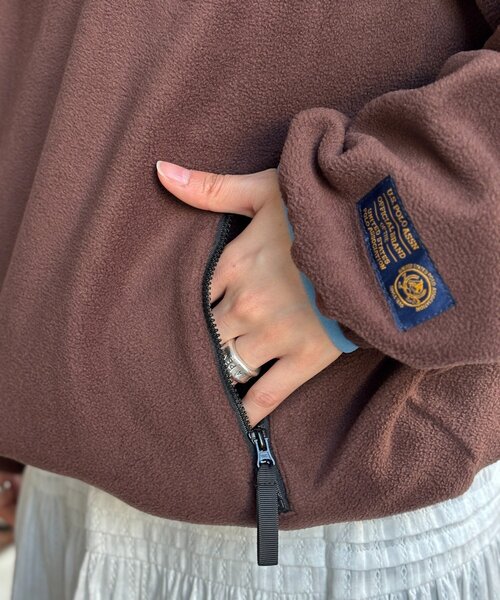 U.S. POLO ASSN.（ユーエスポロアッスン）の「【U.S. POLO ASSN.】フリースプルオーバー（Tシャツ/カットソー・レディース・アイボリー/ブラウン/ネイビー/イエロー・FREE）」の10枚目の写真