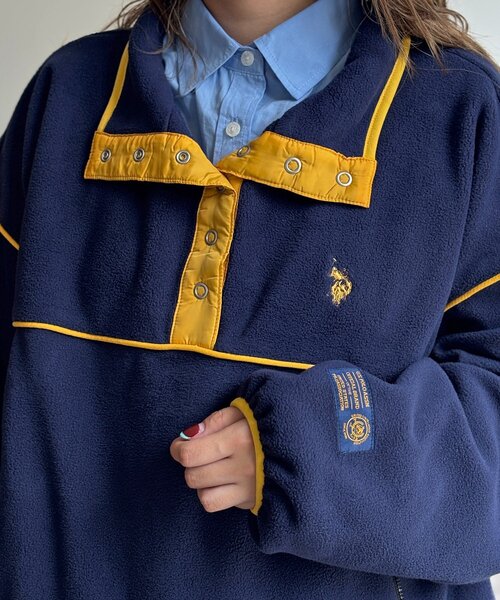 U.S. POLO ASSN.（ユーエスポロアッスン）の「【U.S. POLO ASSN.】フリースプルオーバー（Tシャツ/カットソー・レディース・アイボリー/ブラウン/ネイビー/イエロー・FREE）」の22枚目の写真