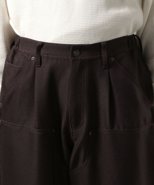 RAGEBLUE（レイジブルー）の「ダブルニー/ツイルワイドスラックス（スラックス・メンズ・ブラック/ブラウン・LARGE/MEDIUM）」の19枚目の写真