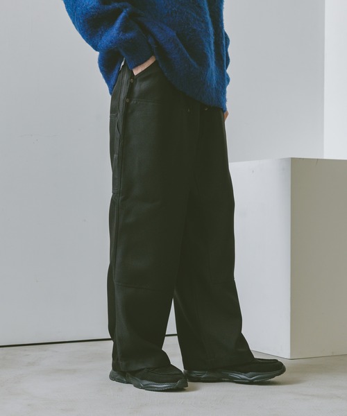 セール】ダブルニー/ツイルワイドスラックス（スラックス）｜RAGEBLUE