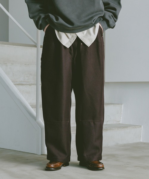 ダブルニー/ツイルワイドスラックス（スラックス）｜RAGEBLUE（レイジ