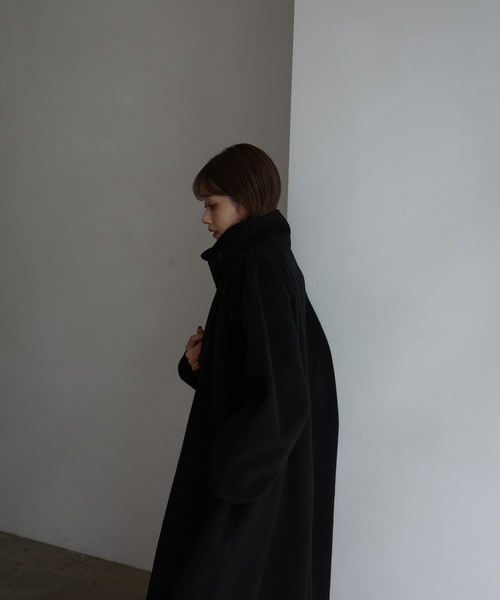 mayu - スタンドカラーコクーンスリーブロングコート made in INTER
