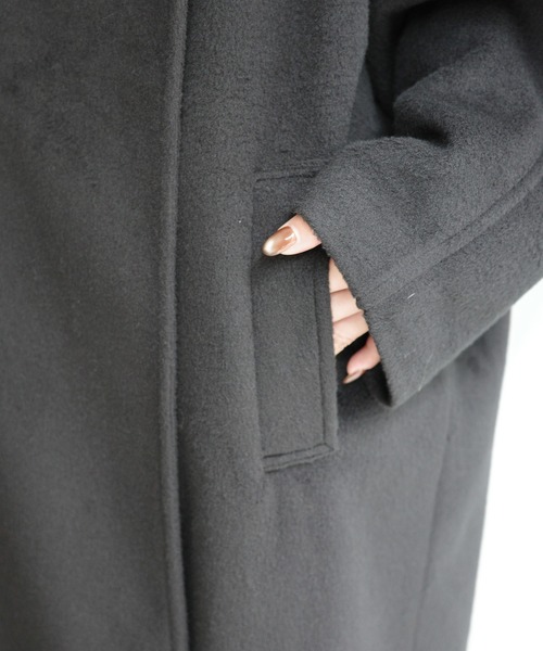 セール】mayu - スタンドカラーコクーンスリーブロングコート made in