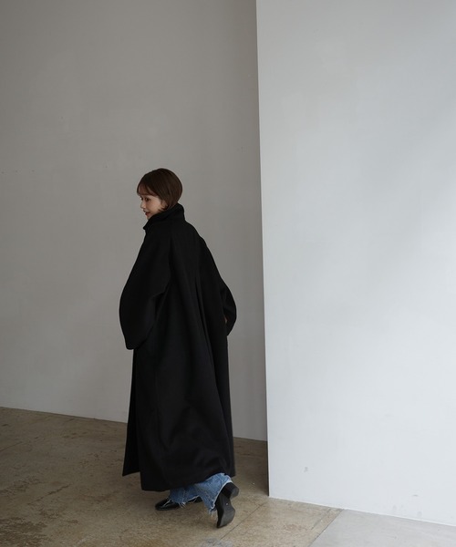 mayu - スタンドカラーコクーンスリーブロングコート made in INTER